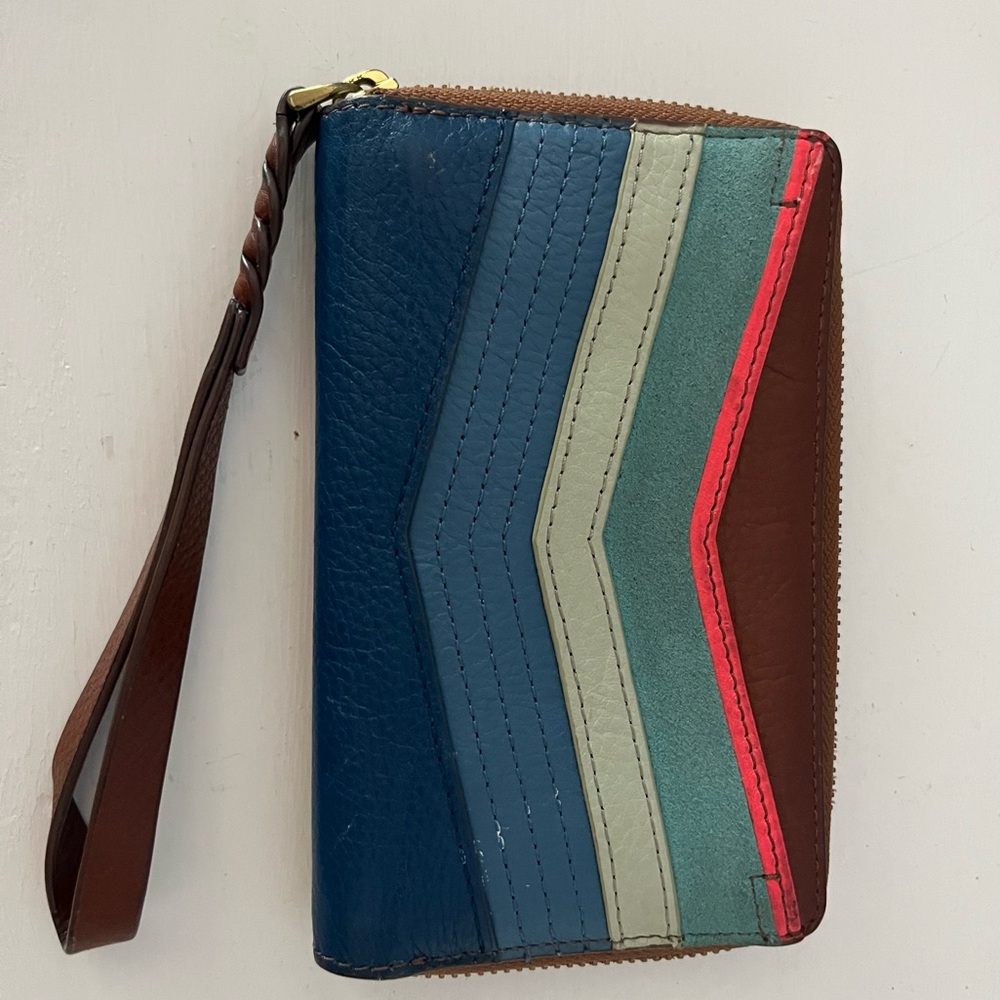Fossil multicolor Leather Wristlet
